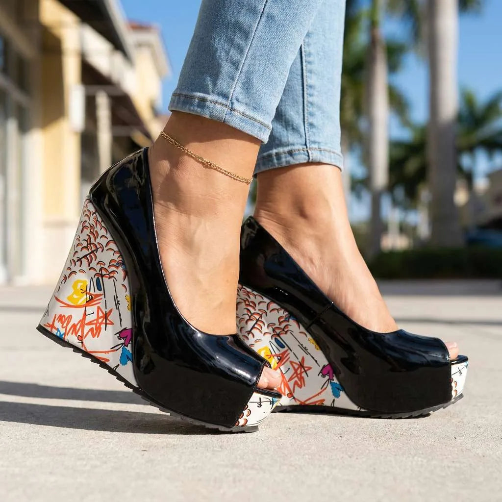 Cynthia Artistic Wedge Heels