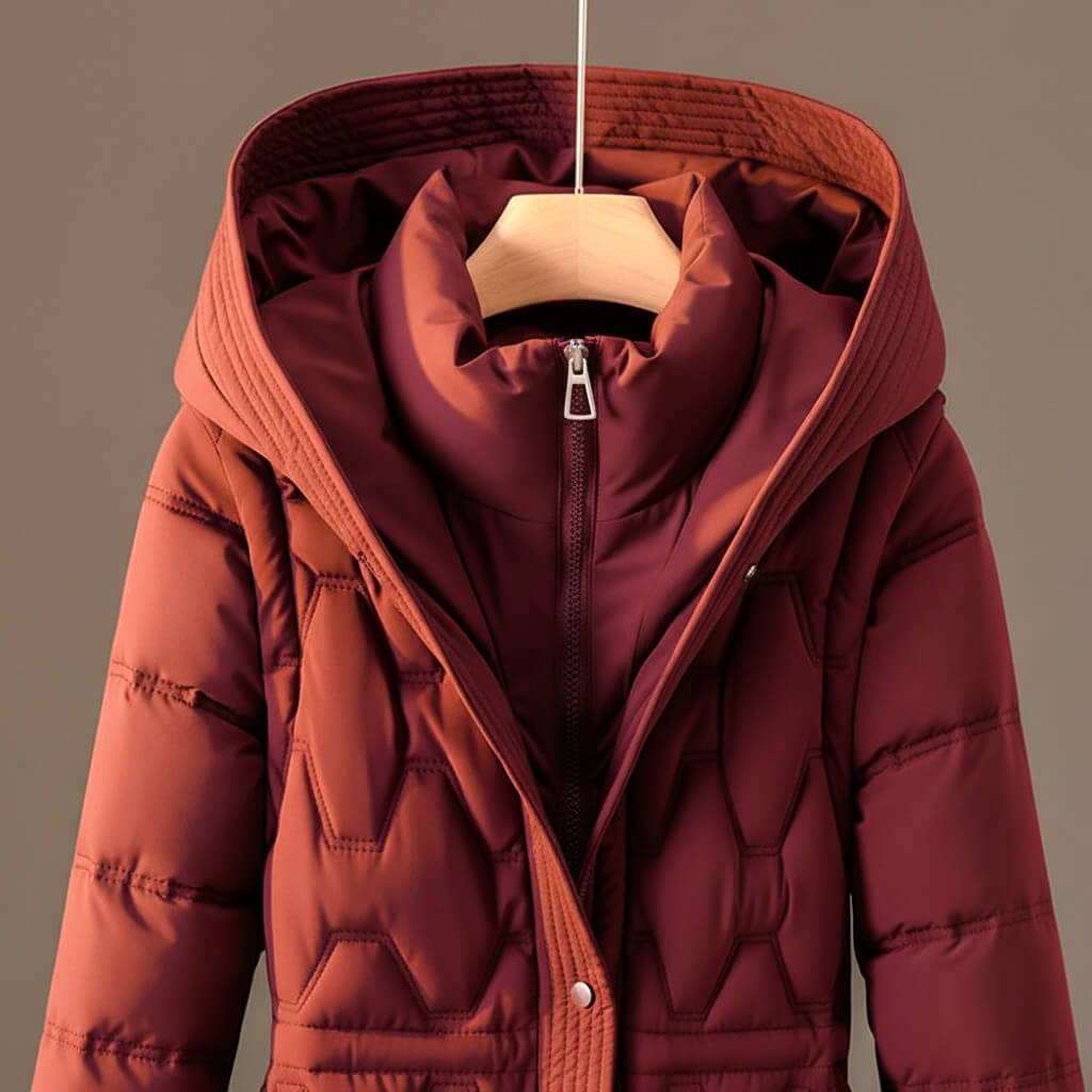 Lauren Quilted Hooded Coat  - By Qivii