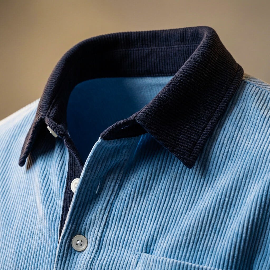 Scott Corduroy Long Sleeve Polo  - By Qivii