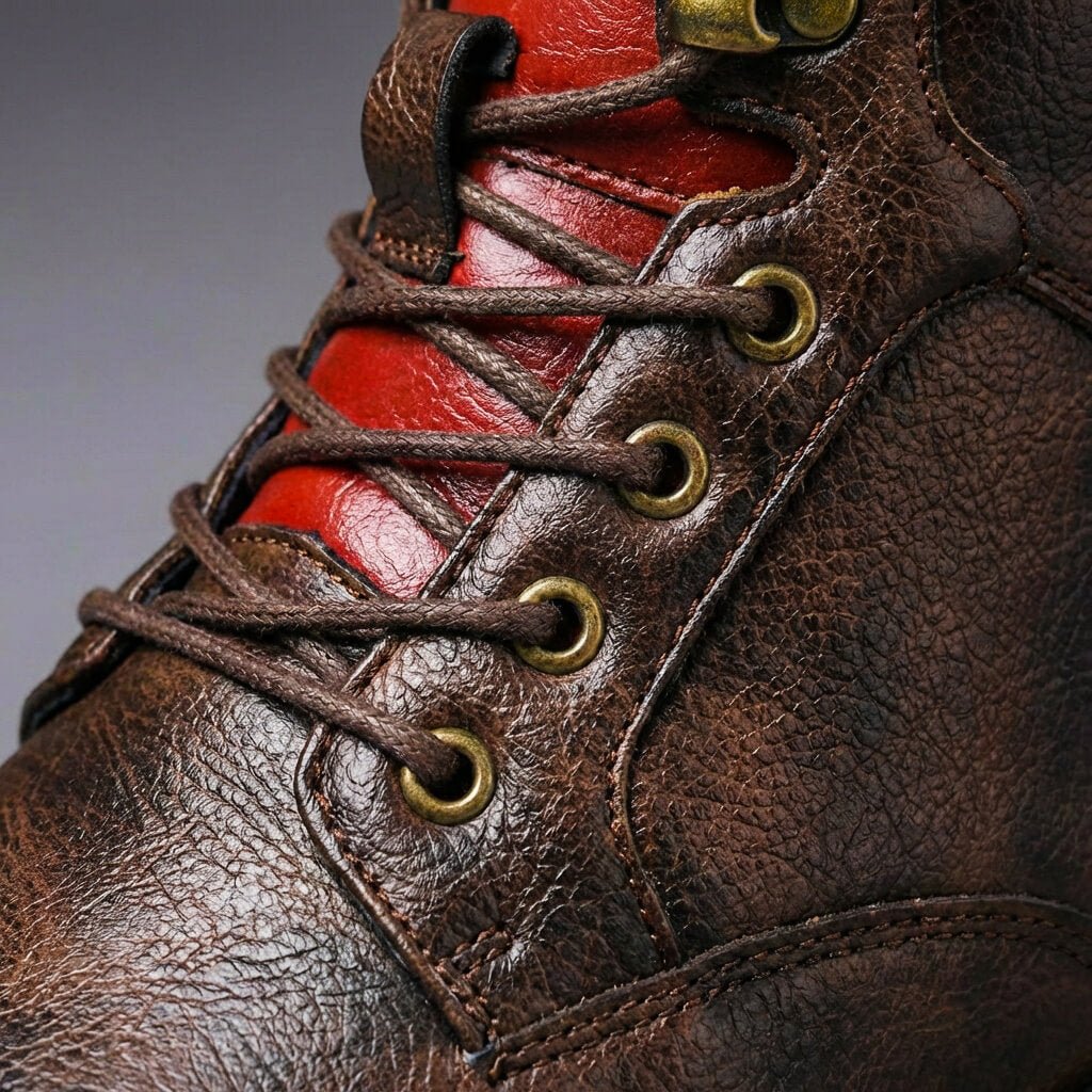 Jake Two-Tone Leather Boots  - By Qivii