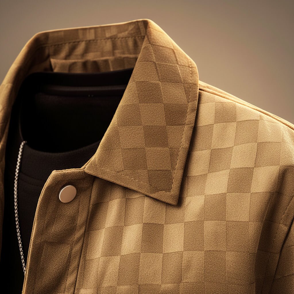 Tucker Checkered Suede Jacket  - By Qivii
