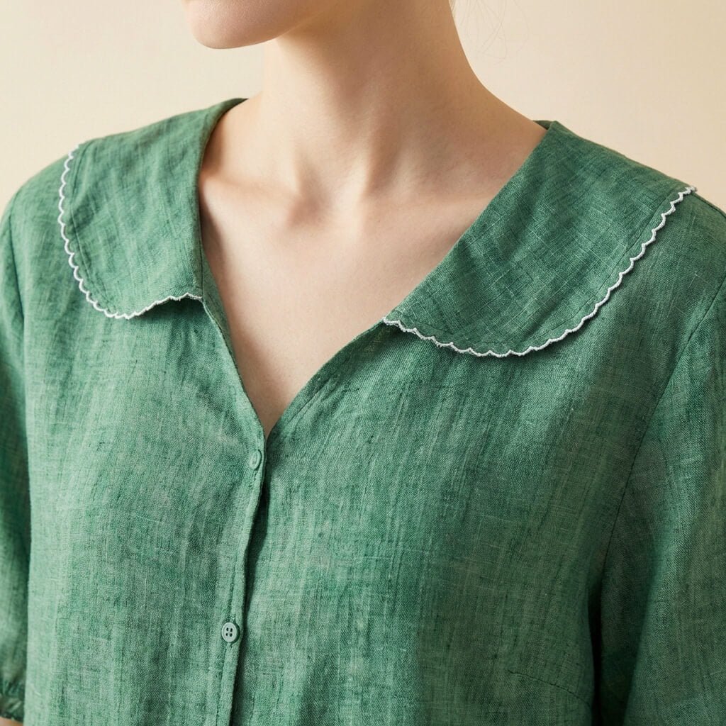 Clara Cotton-Linen Blouse  - By Qivii
