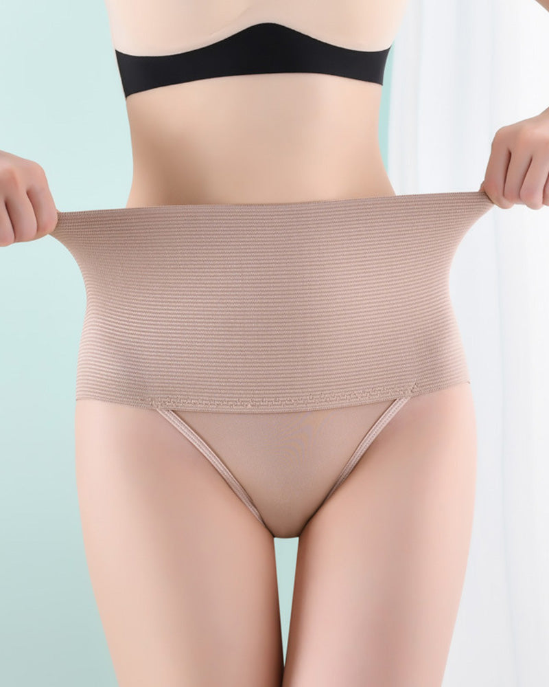 Mid Waist Panty Tummy Control Thongs Waist Trimmer Body Shaper  - By Qivii