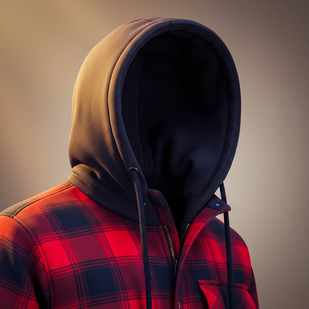 Sawyer Hooded Plaid Jacket  - By Qivii