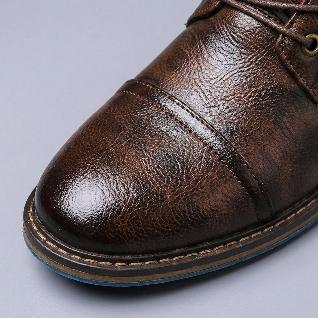 Jake Two-Tone Leather Boots  - By Qivii