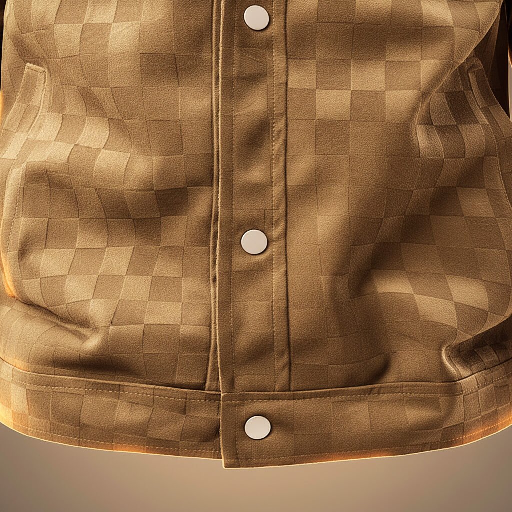 Tucker Checkered Suede Jacket  - By Qivii