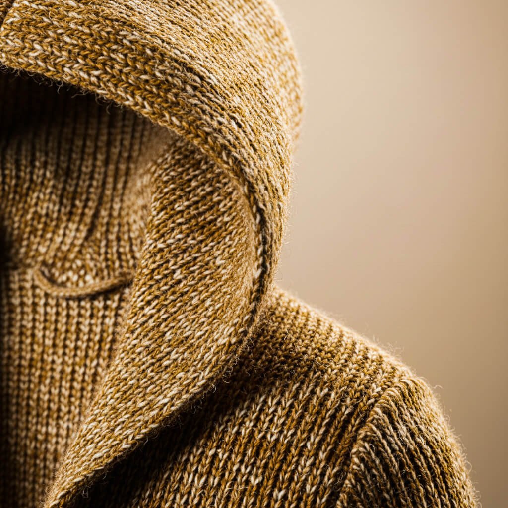Adrian Wool Knit Hooded Cardigan  - By Qivii