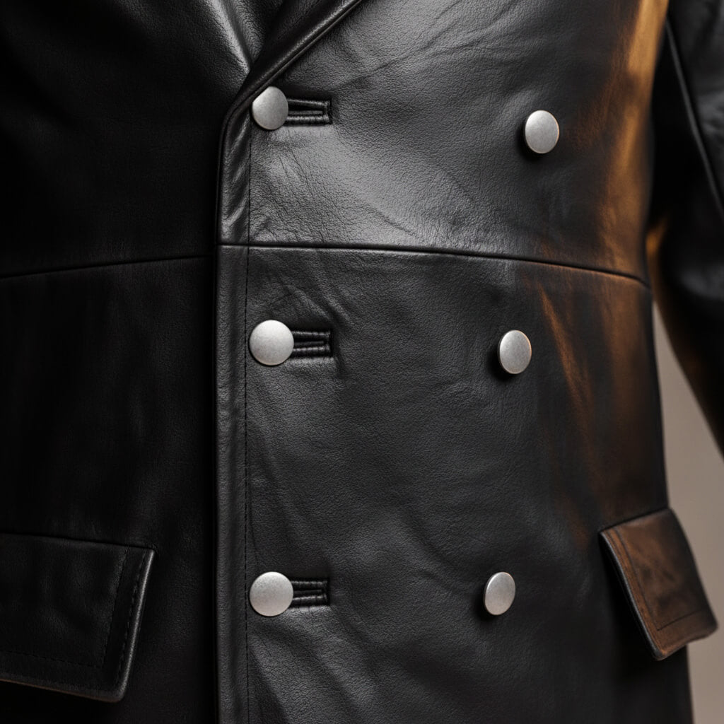 Otto Legacy Leather Overcoat  - By Qivii