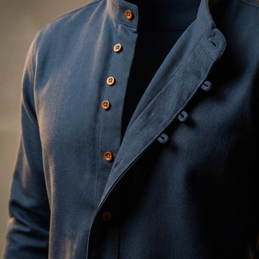 Osaka Japanese Cotton Linen Shirt  - By Qivii