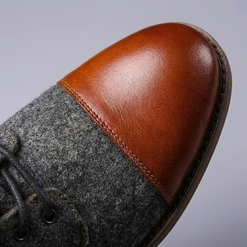 Fletcher Prestige Leather Wool Boots  - By Qivii