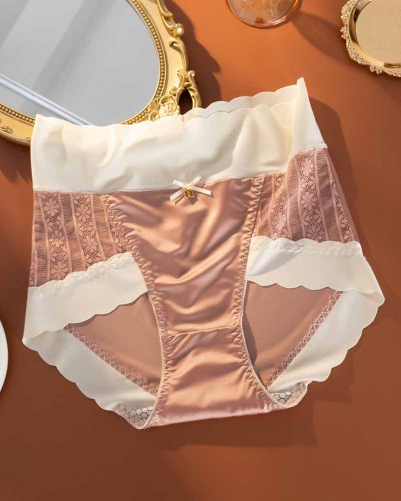 Ice Silk Light Luxury Comfort Seamless High Waist Underwear  - By Qivii