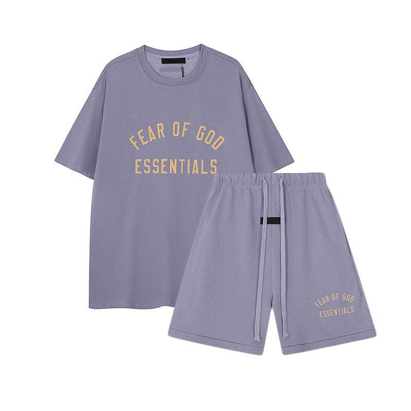 FW24 Half Arc T-Shirt / Shorts / Set - Purple  - By Qivii