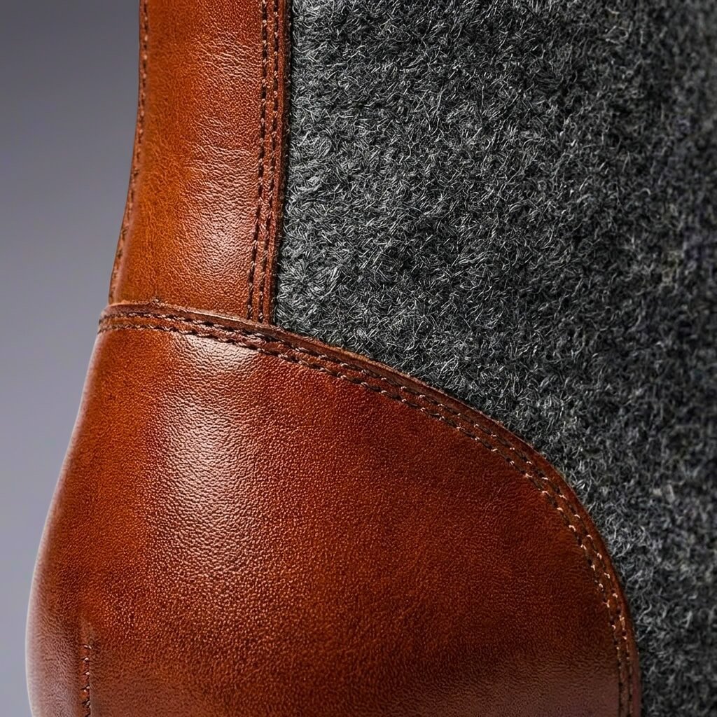 Fletcher Prestige Leather Wool Boots  - By Qivii