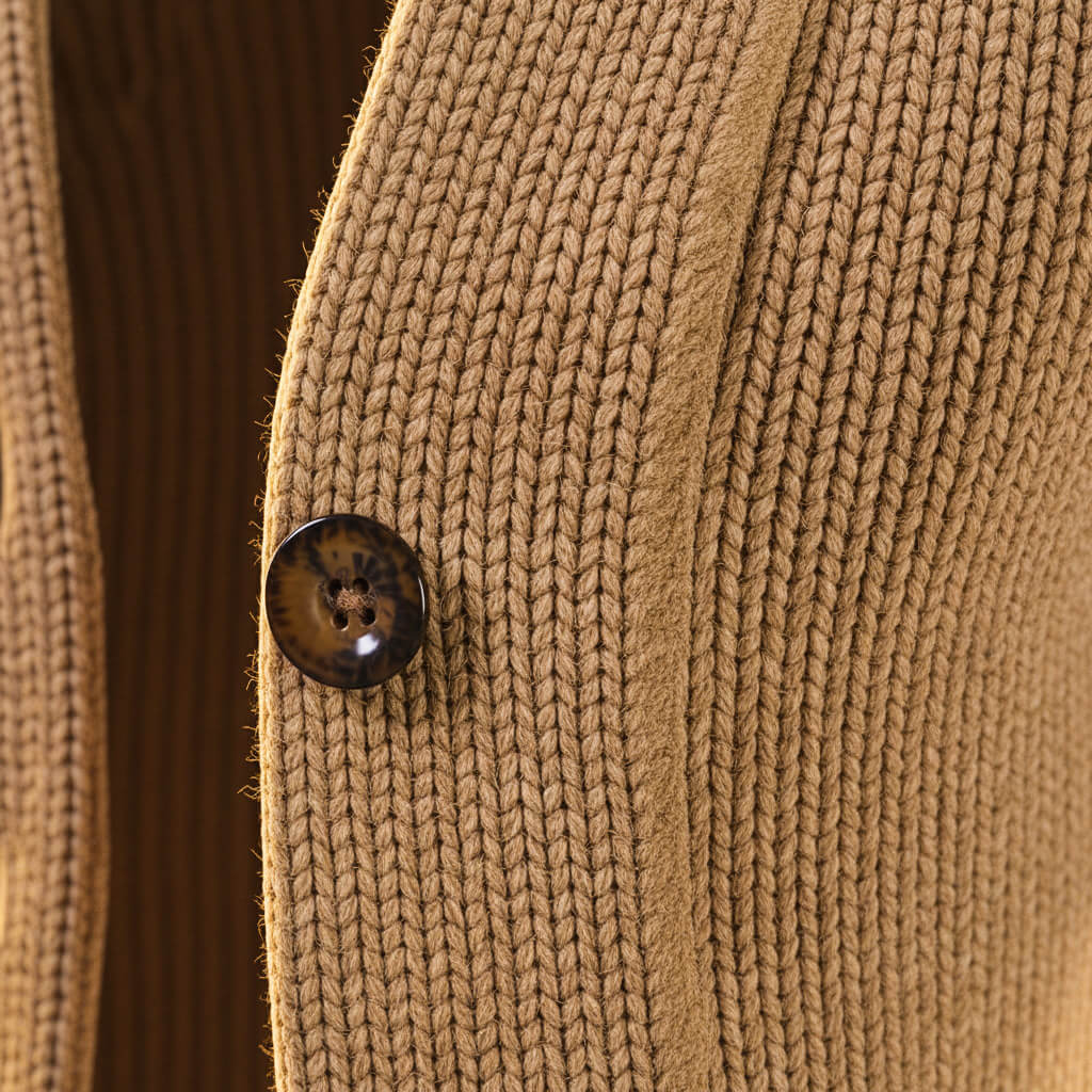 Andrew Virgin Wool Knit Cardigan  - By Qivii