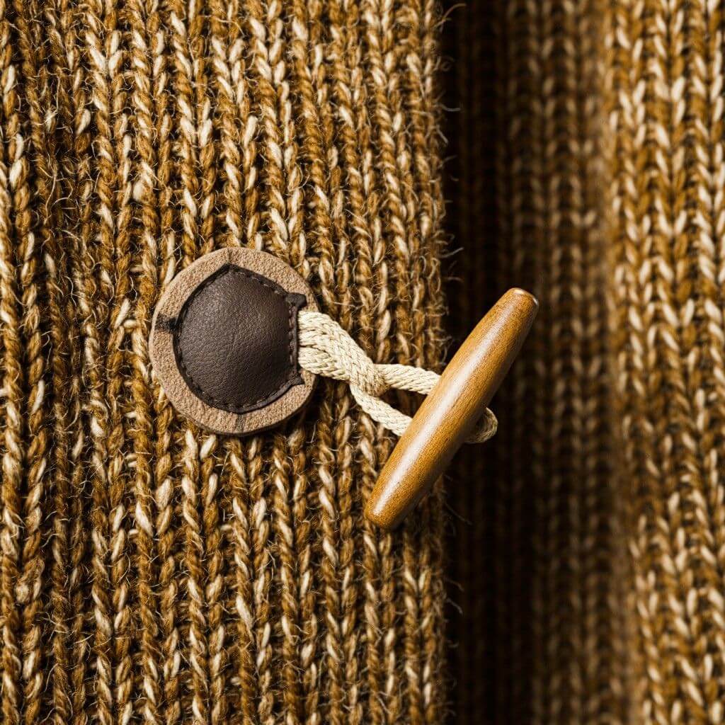 Adrian Wool Knit Hooded Cardigan  - By Qivii