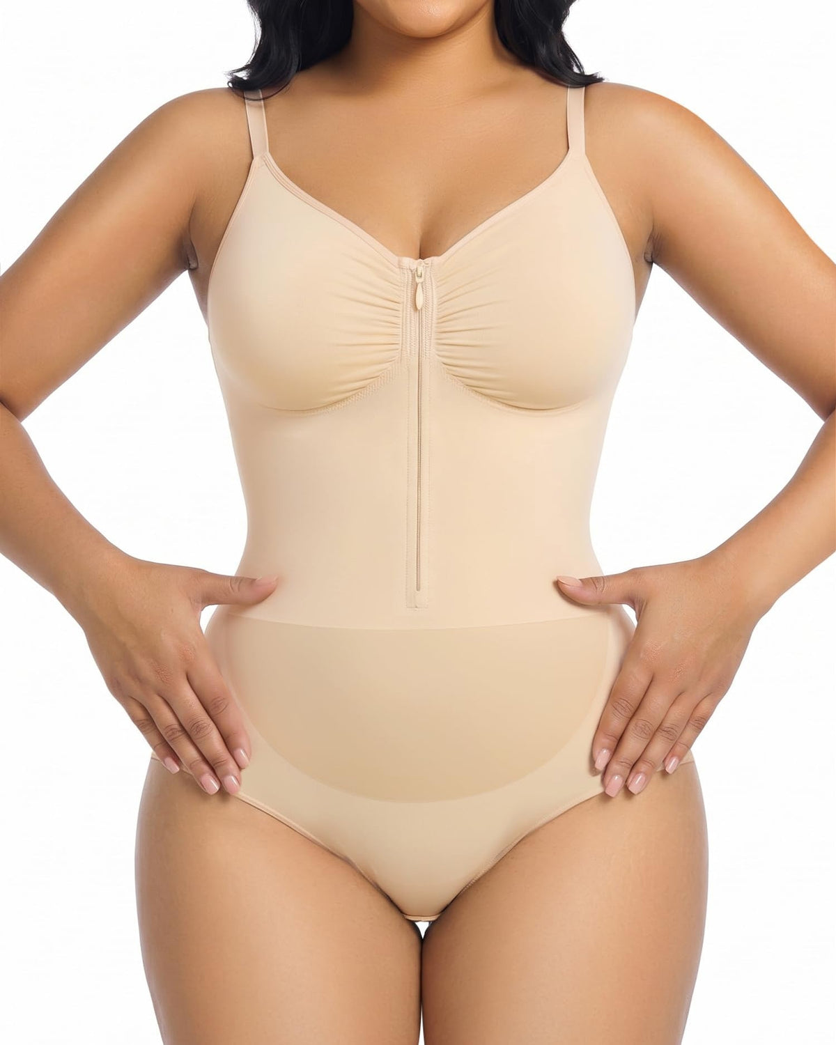 Seamless Tummy Control Shapewear Zipper Bodysuit