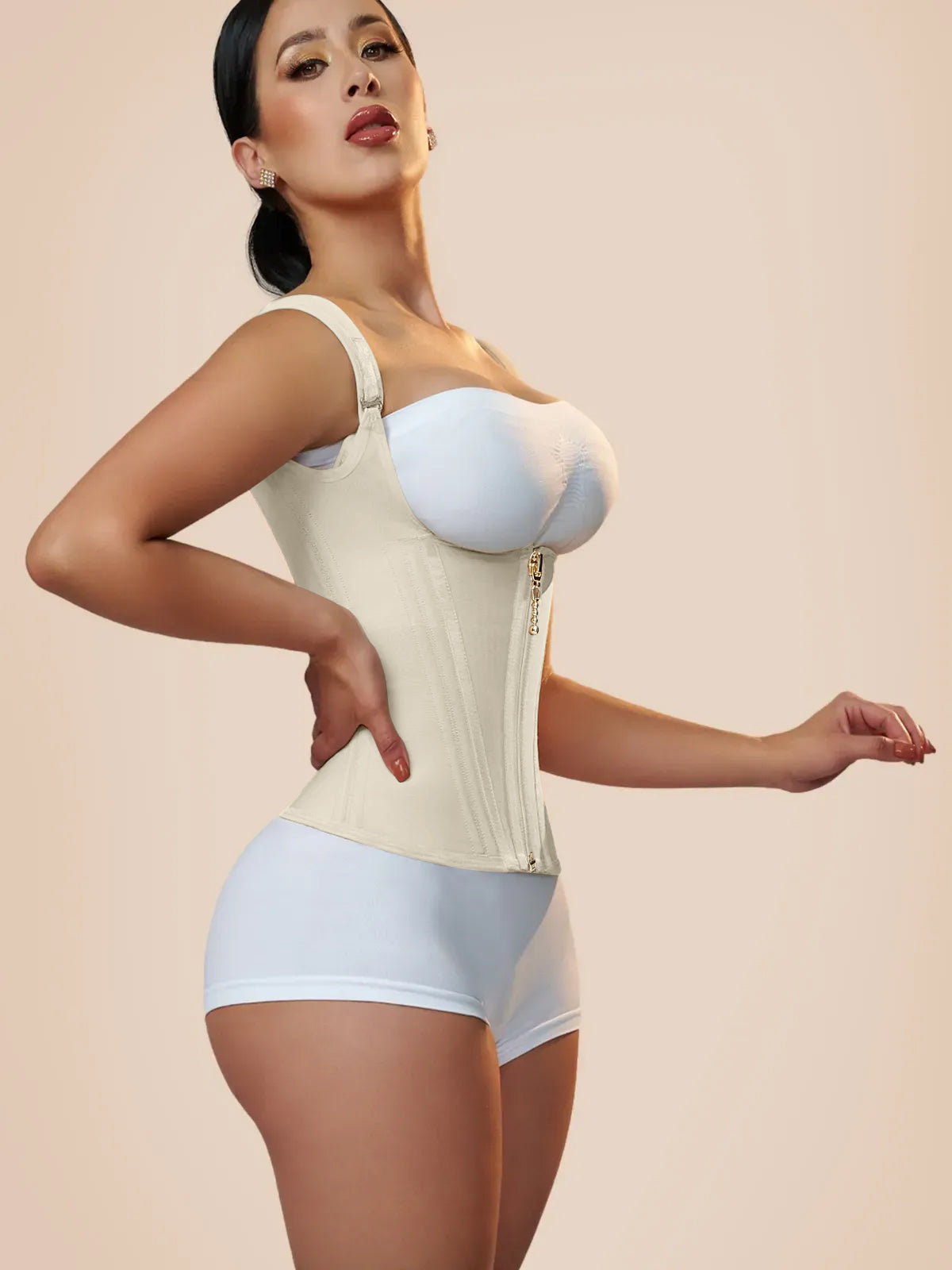 Waist Trainer for Women Body Shaper Corset Vest Tank Top with Steel Bones