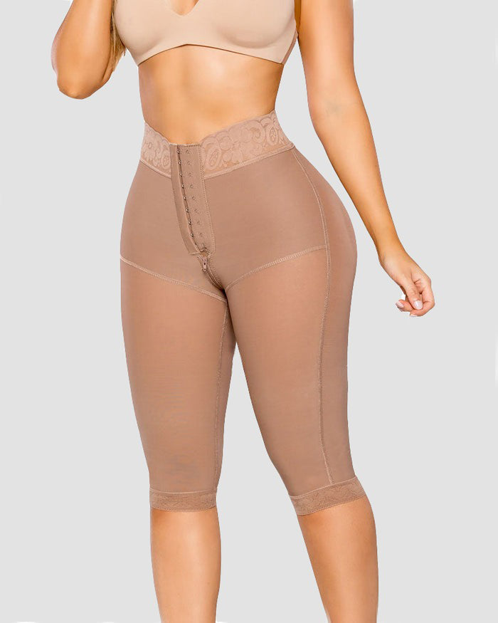 Shapshe® Women's High Waisted Shaping Knee Long Pants Invisible Tummy Control Faja Shorts  - By Qivii