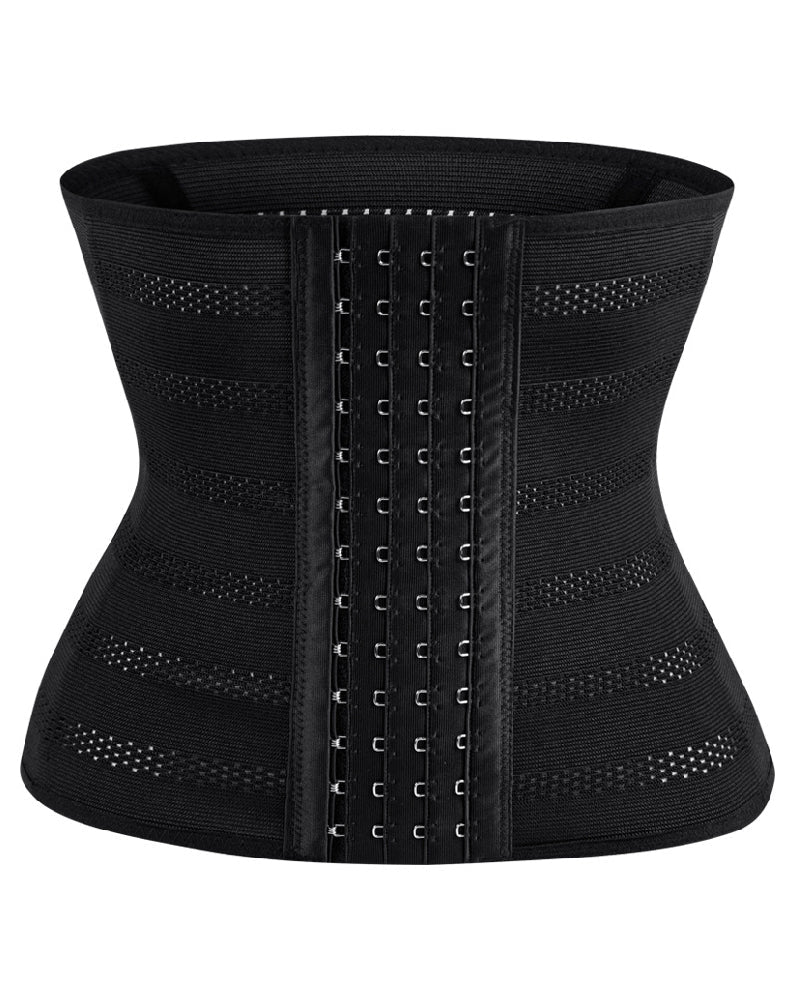 Women's Breathable Adjustable Hooks Waist Trainer Postpartum Tummy Slim Belt  - By Qivii