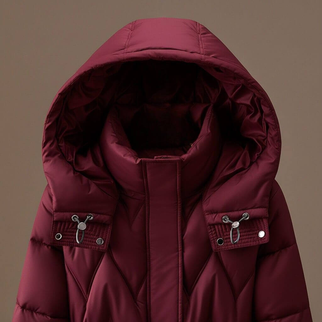 Chloe Quilted Hooded Coat  - By Qivii