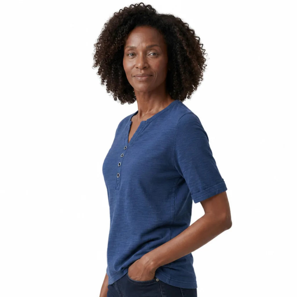 Daisy Snap Placket Tee
