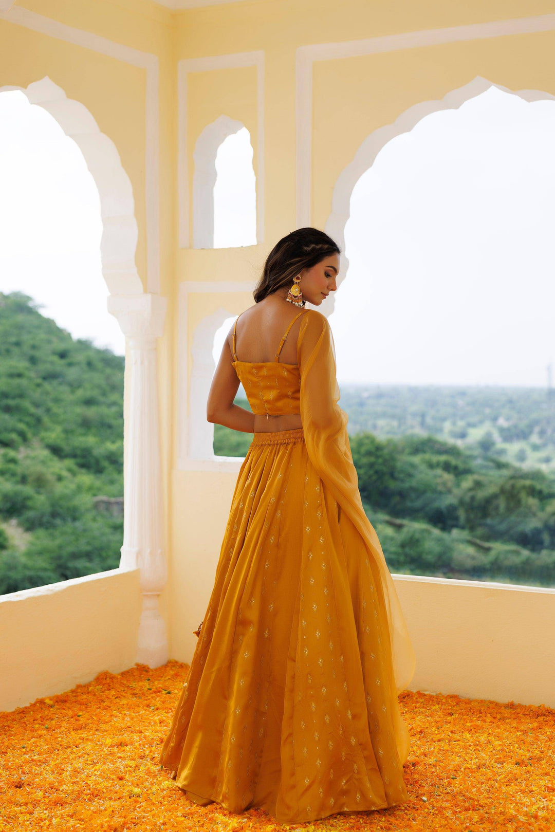 Daisy Yellow Lehenga Set - qivii