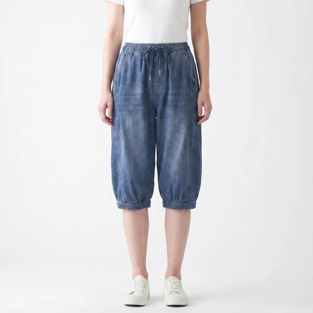 Dana Denim Harem Shorts