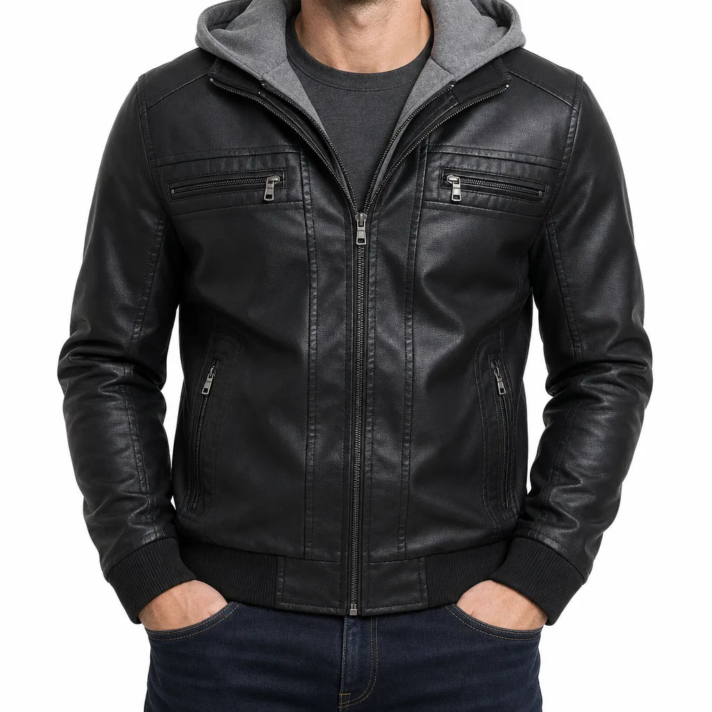 Dane | Mens Fall Leather Bomber Jacket