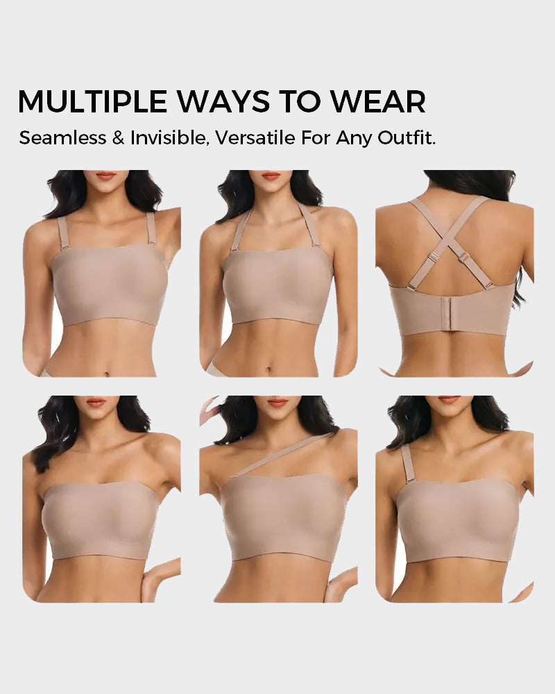 Strapless Non-slip Wireless Bra Padded Push Up Bra