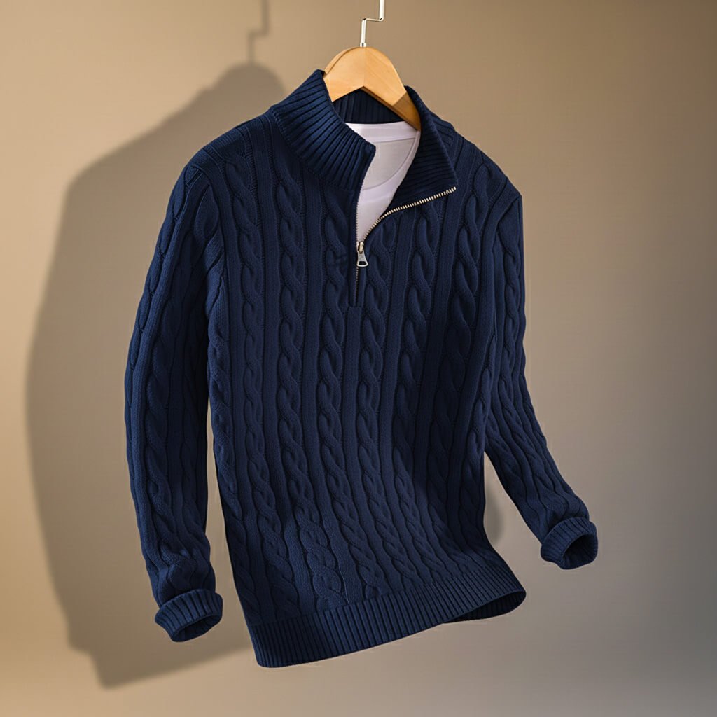 Henry Prestige Cable Knit Sweater  - By Qivii