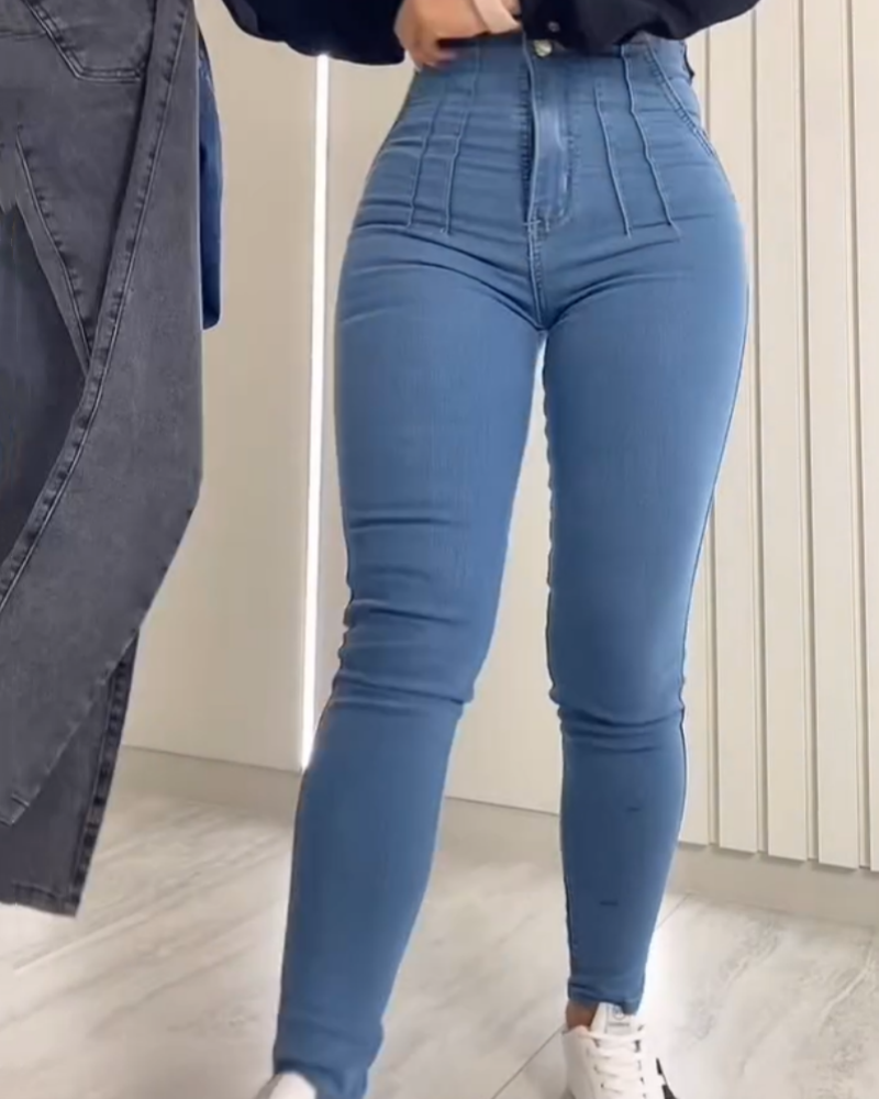 Shapshe® High Waist Tummy Control Jeans for Curvy Women  - By Qivii