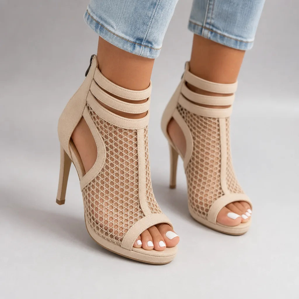 Delia | Womens Summer Mesh Stiletto Heels