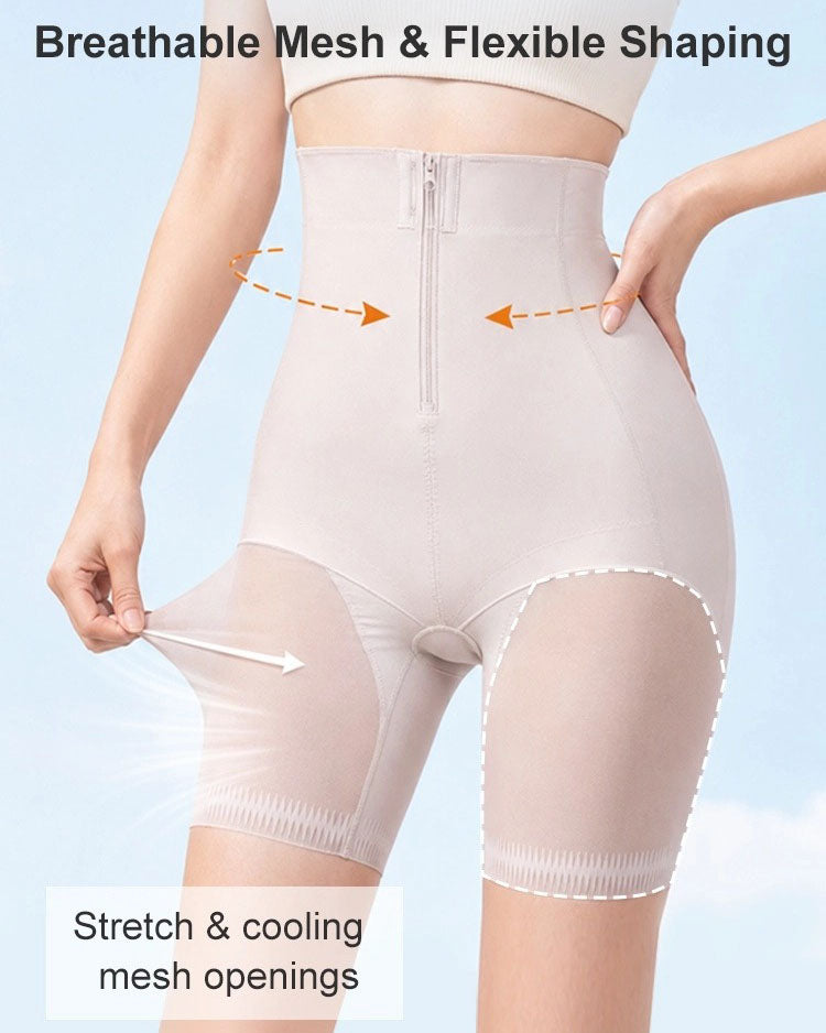 High Waist Double-layered Tummy Control Shapewear Shorts