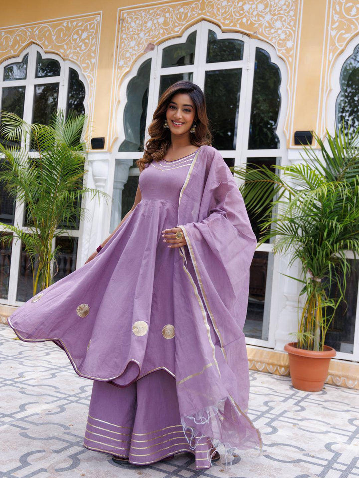 Dusty Lavender Kurta Set - qivii