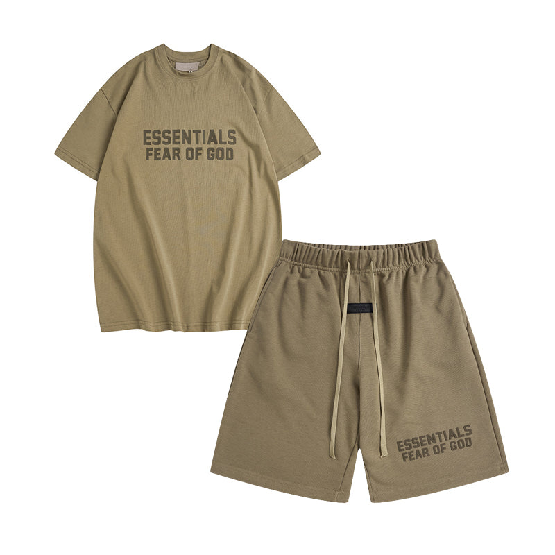 SS23 T-Shirt / Shorts / Set - Khaki  - By Qivii
