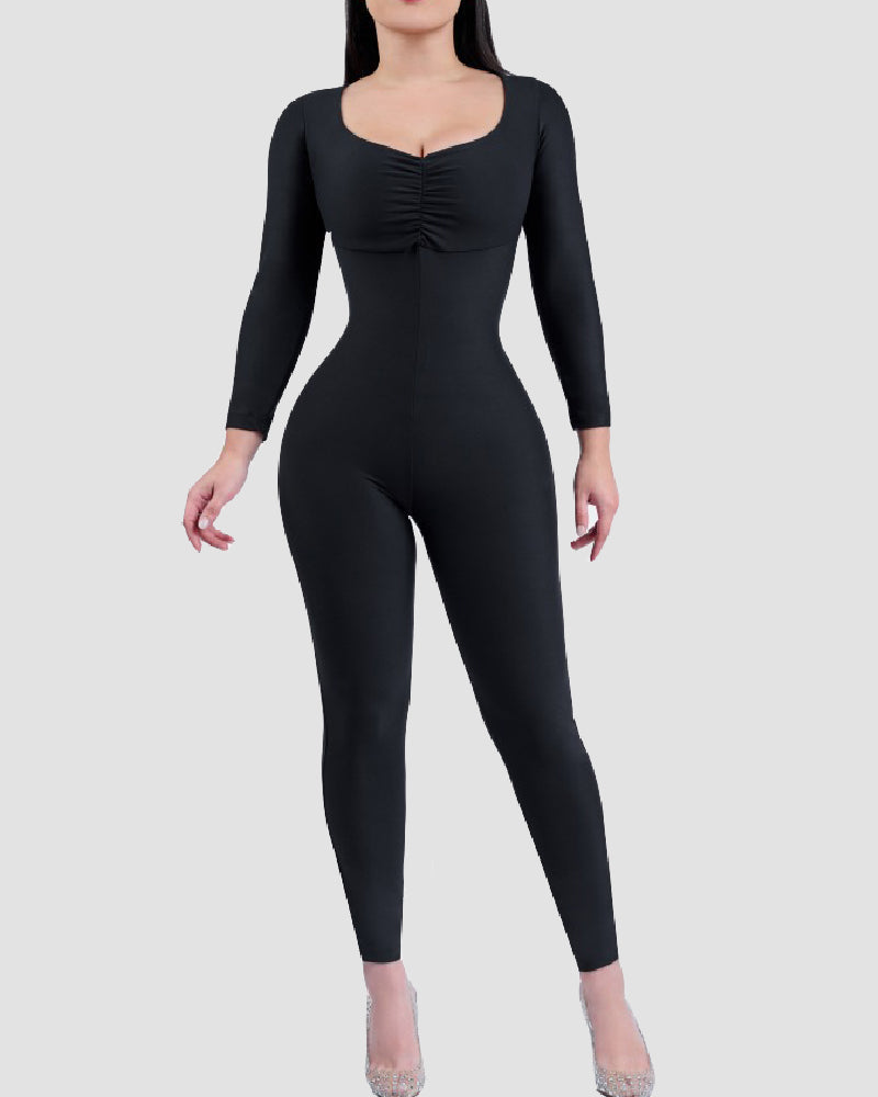 Shapshe® Seamless Full Body Shaper High Compression Butter Soft Built In Mesh Hooks Shapewear  - By Qivii