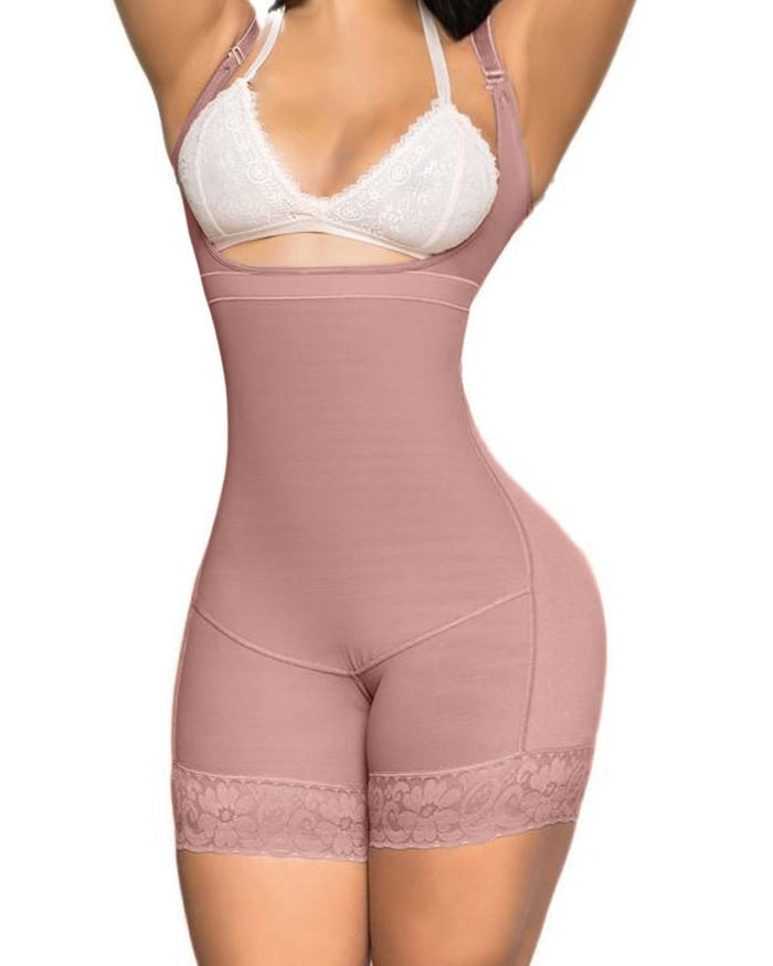 Shapshe® Tummy Control Open Bust Butt Lifter Bodysuits Shapewear  - By Qivii