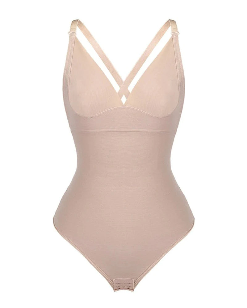 Seamless Tummy Control Bodysuit Butt Lifter Thong Backless Body Shaper  - By Qivii