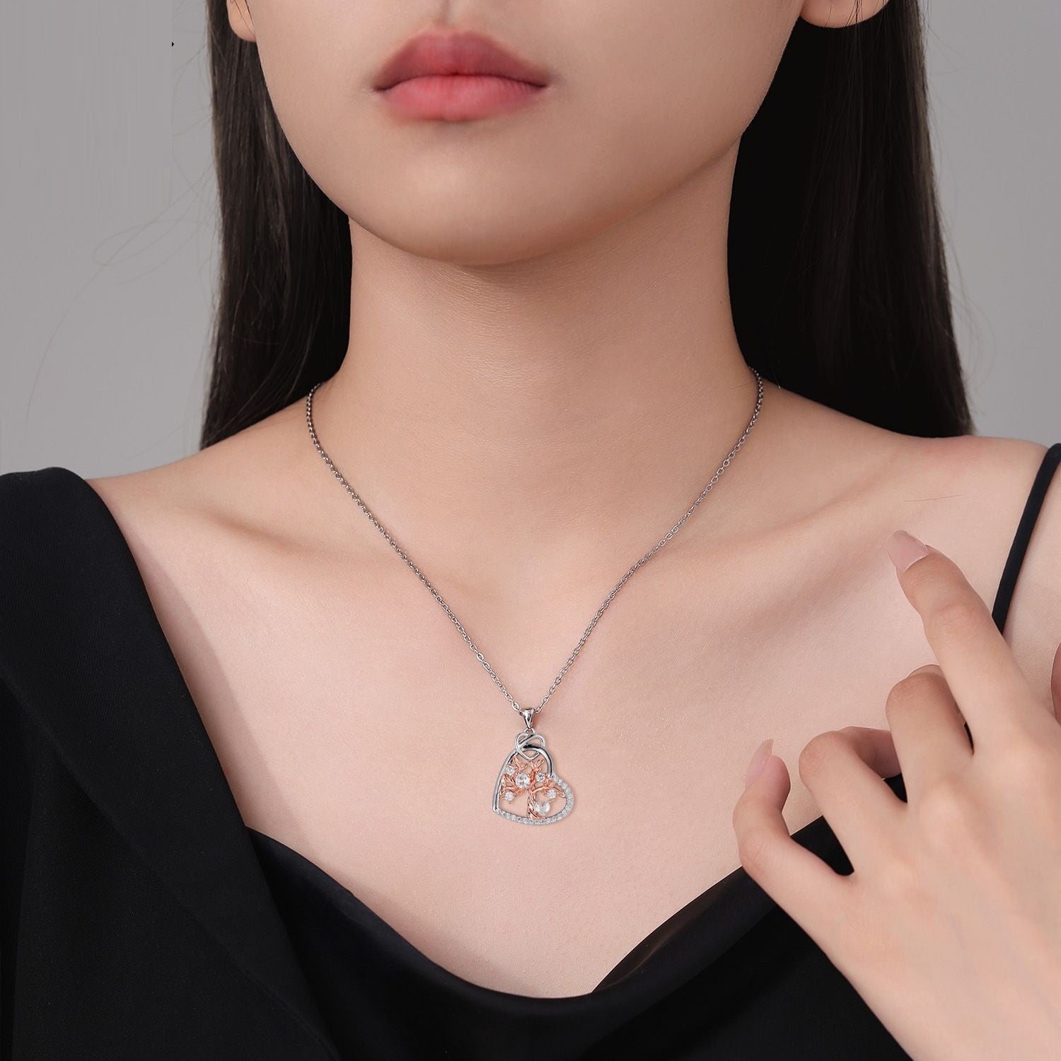 Tree Of Life Necklace For Women European And American Pendant Ornaments Inlaid
