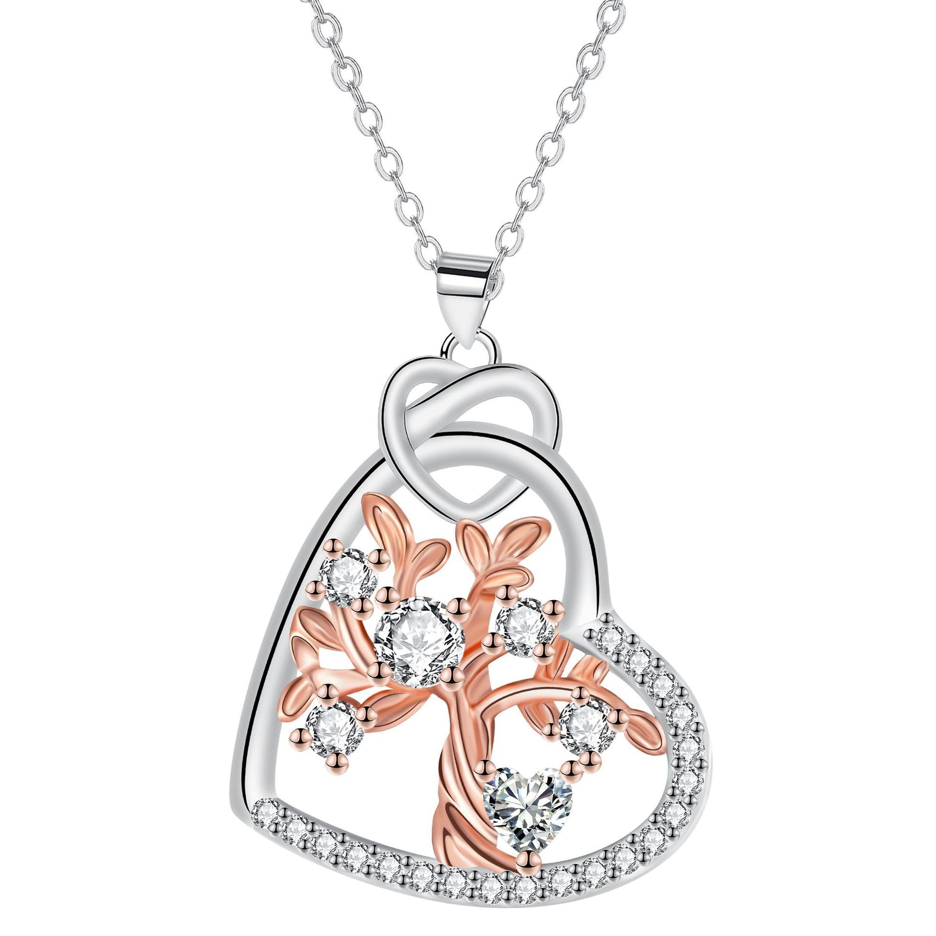Tree Of Life Necklace For Women European And American Pendant Ornaments Inlaid