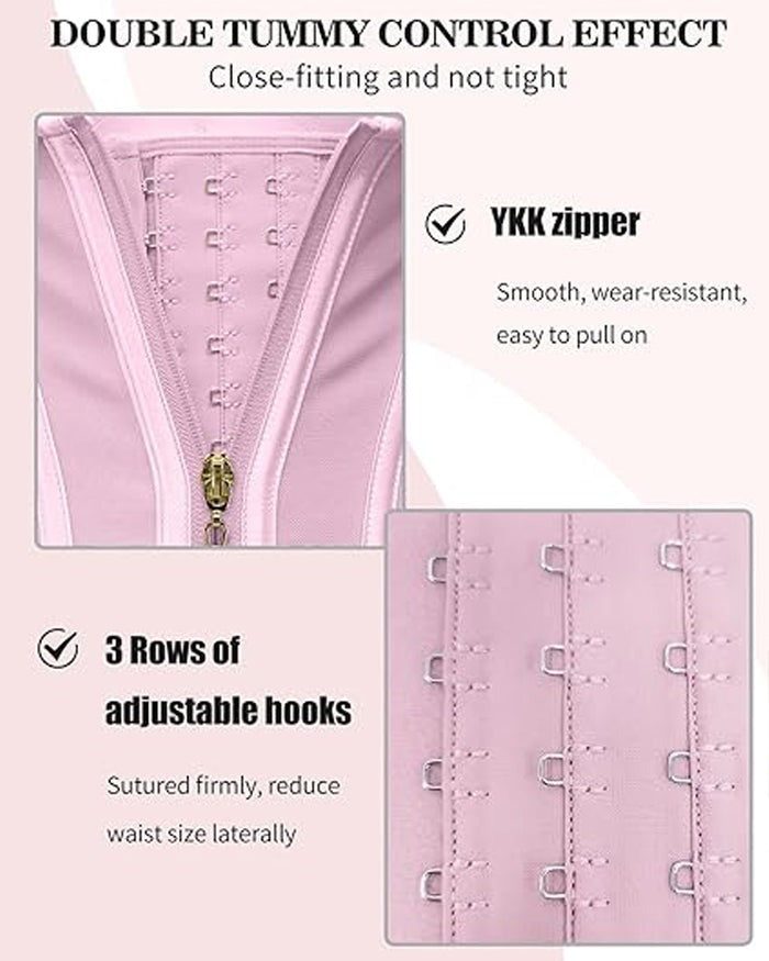 Waist Trainer for Women Body Shaper Corset Vest Tank Top with Steel Bones  - By Qivii