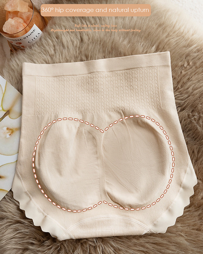 Women's High Waisted Antibacterial Crotch Briefs Stretch Full Coverage Panties  - By Qivii