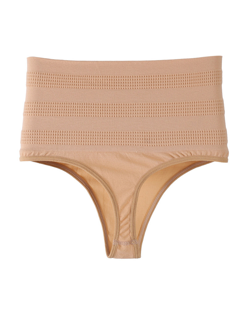 High Waist Sexy Triangle Thong Briefs Tummy Control Shapewear Panties  - By Qivii