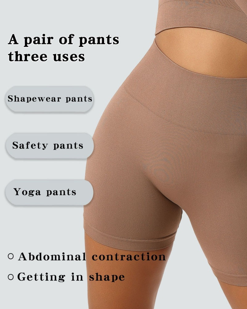 Mid-rise Tummy Control Hip Lift Thin Style Shaping Shorts  - By Qivii