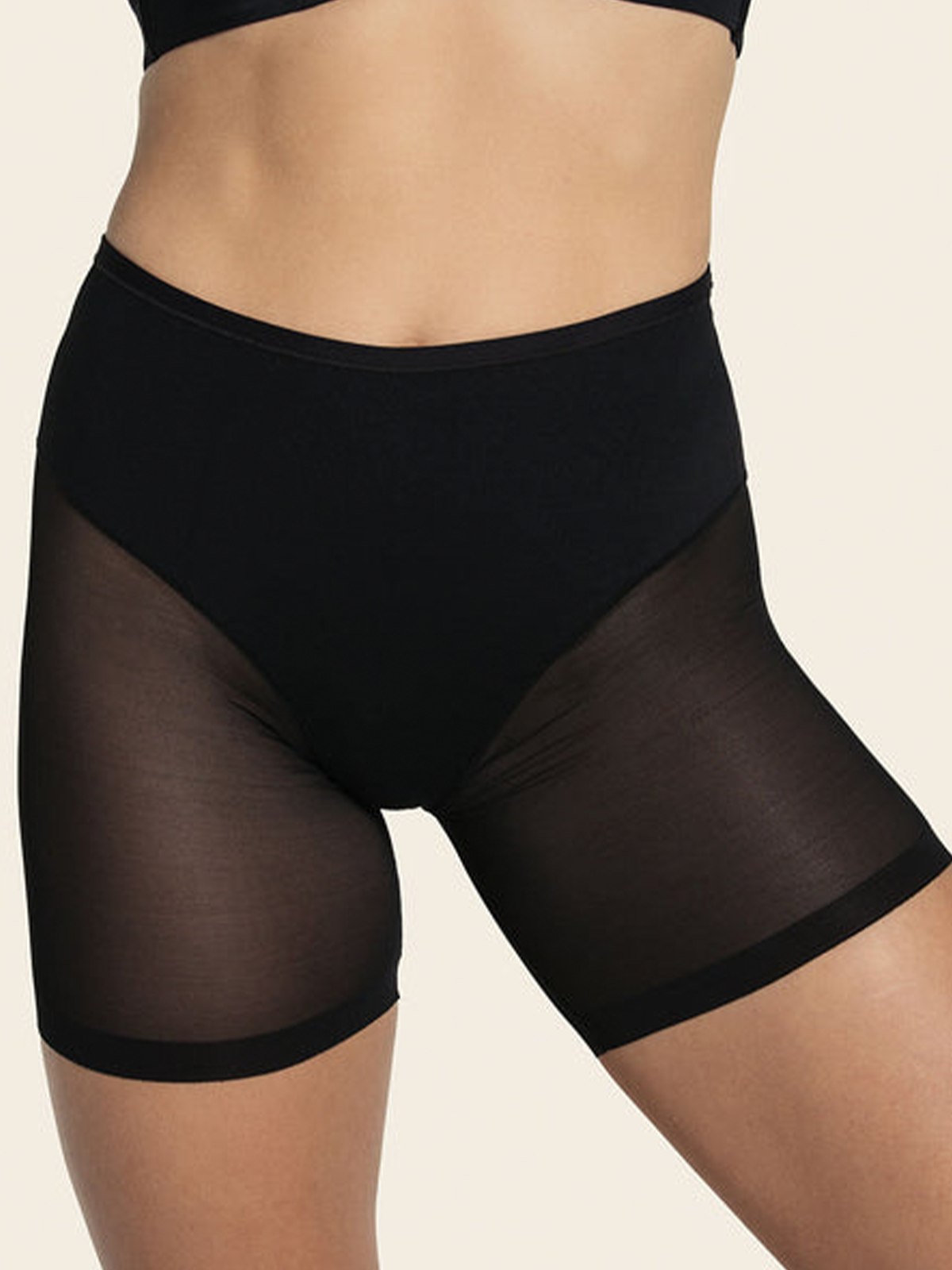 Seamless Undetectable Sheer Shaper Shorts Thong Anti-Chafing Mesh Shapewear Shorts  - By Qivii