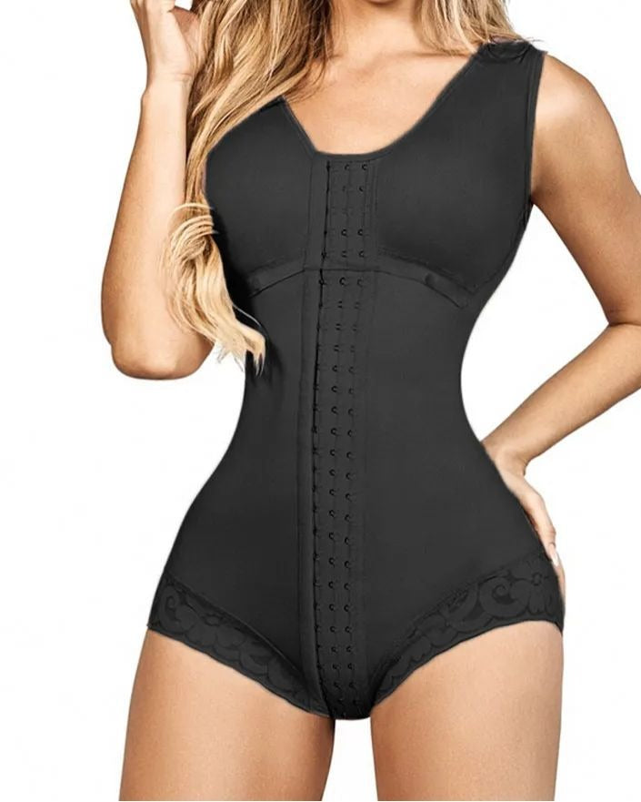 Shapshe® Women's Hook And Eye Closure Breast Support Shapewear Tummy Control Triangle Bodysuit  - By Qivii