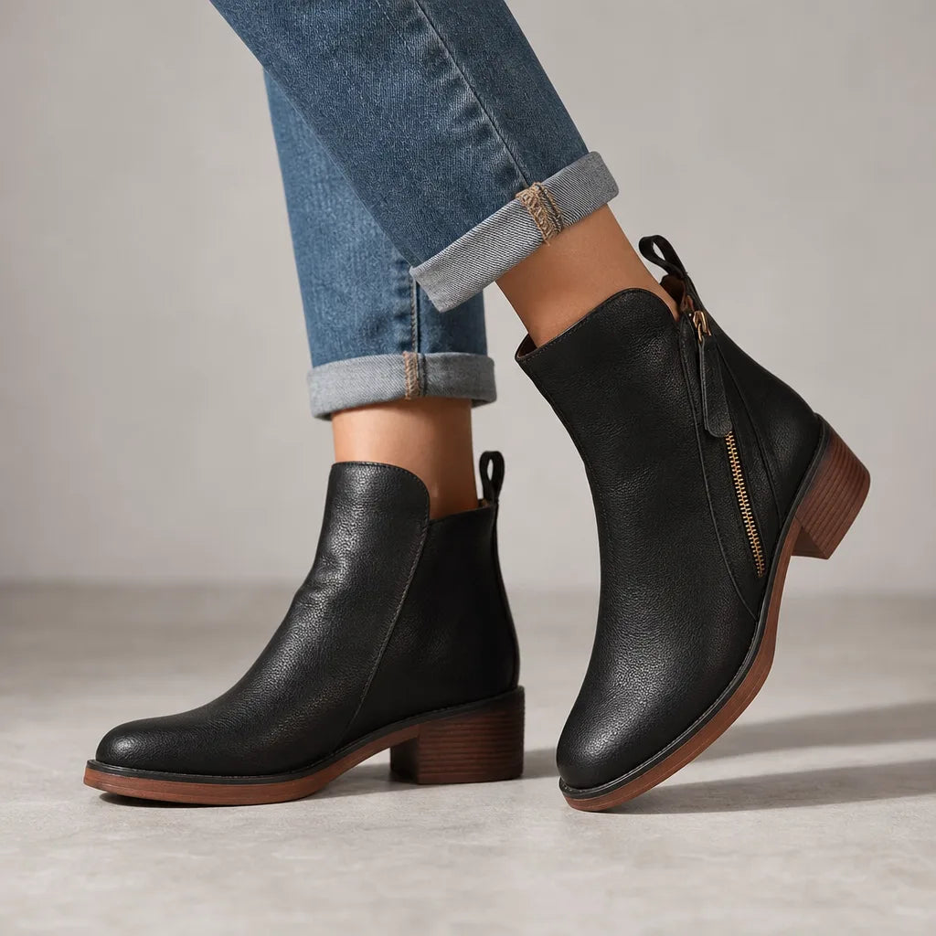 Edna | Womens Fall Brown Ankle Booties
