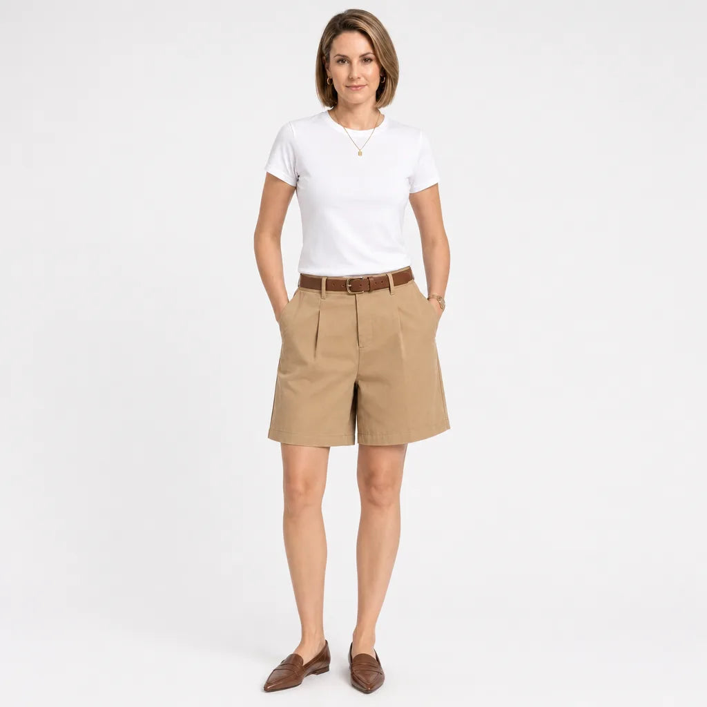Elara High-Waist Cargo Shorts