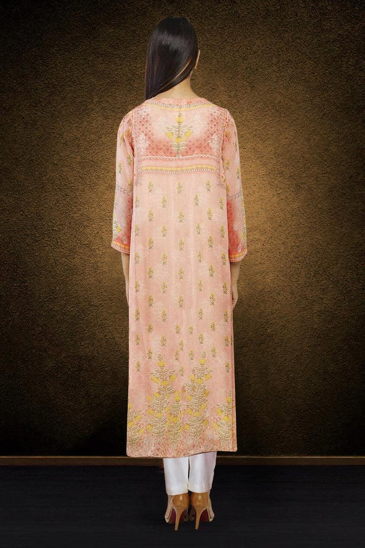 Elegant Printed Detailed Kurta by Qivii