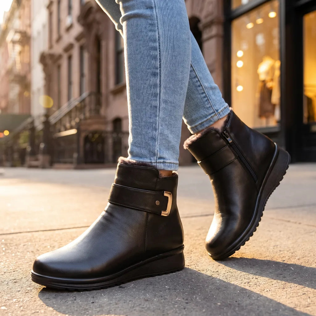 Eloise | Womens Fall Leather Ankle Boots